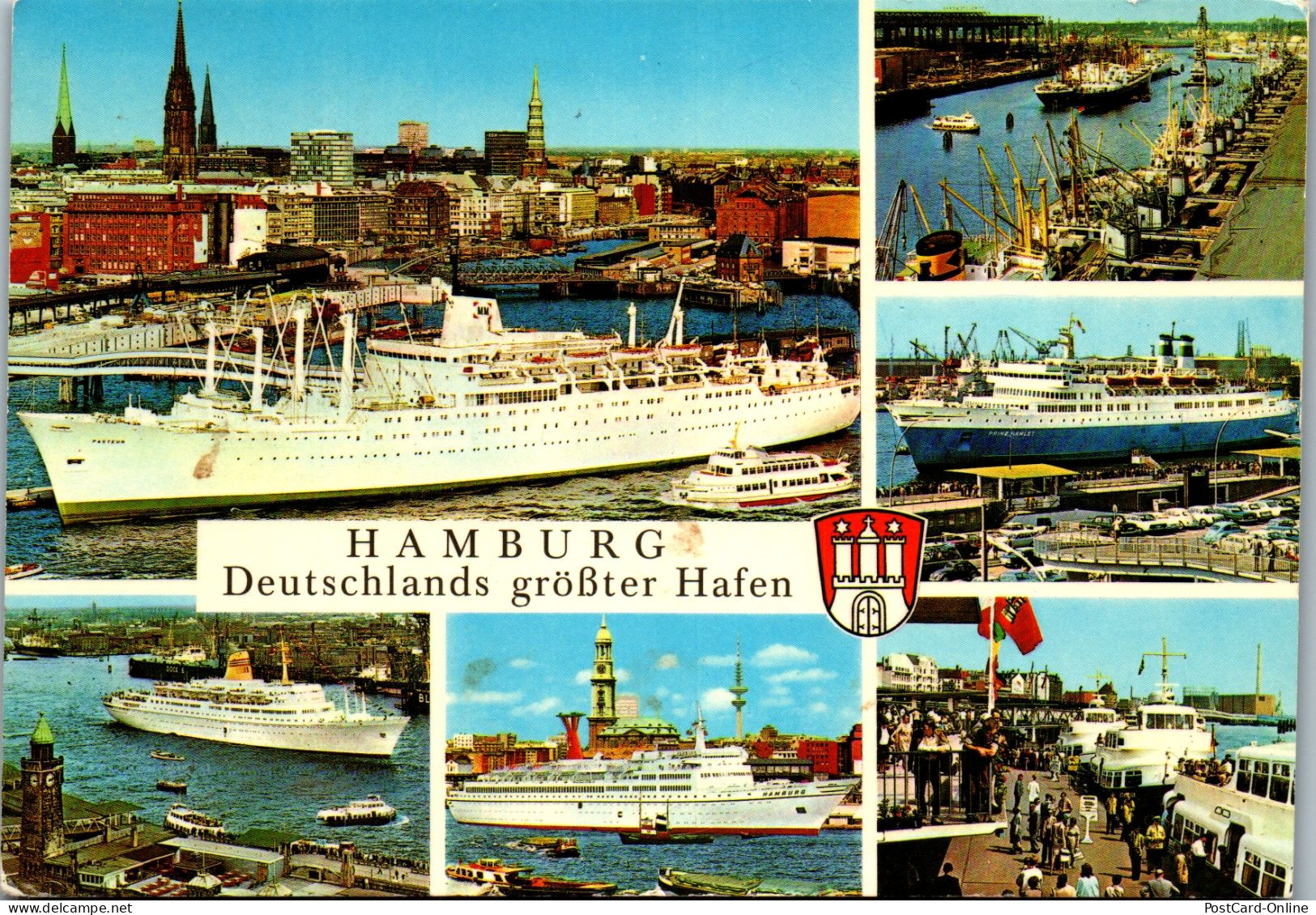 51781 - Deutschland - Hamburg , Hafen , Mehrbildkarte - Gelaufen 1982 - Andere & Zonder Classificatie