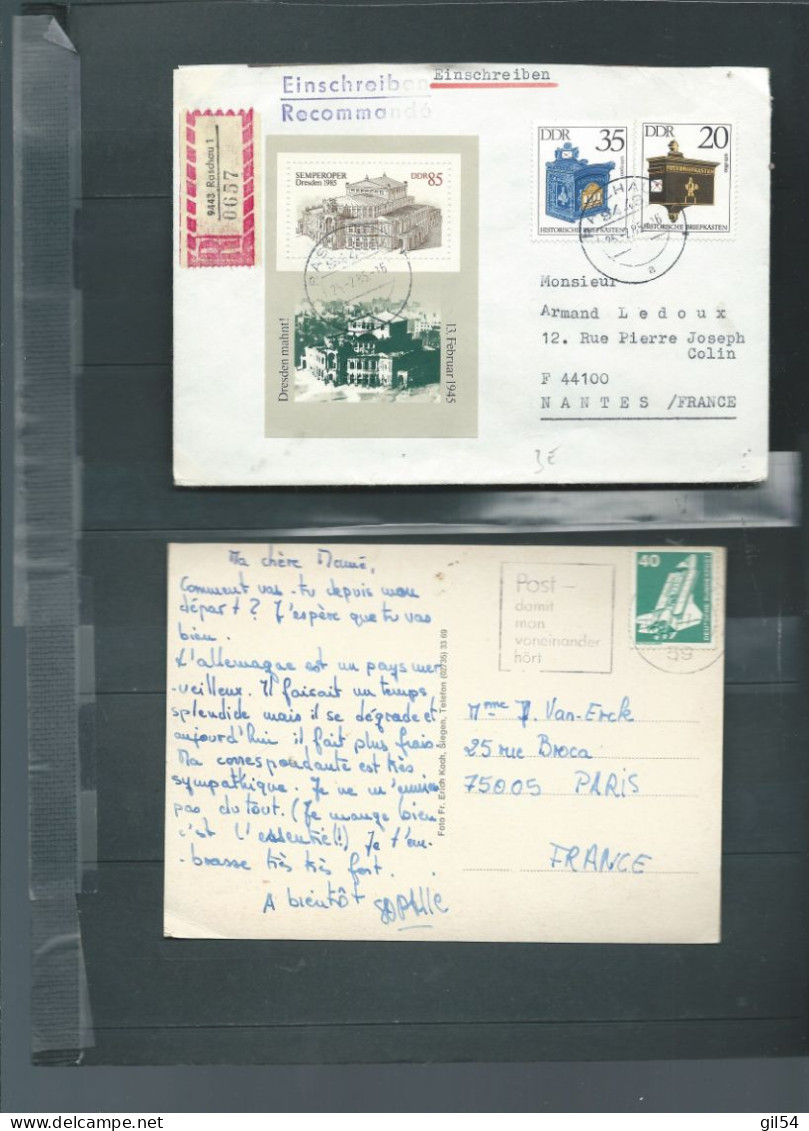 RfA, ET ALLEMAGNE- Lot De 4 Lettres Affranchies Dont ENTIERS, Cartes Postale , à éxaminer Pb196 - Altri & Non Classificati