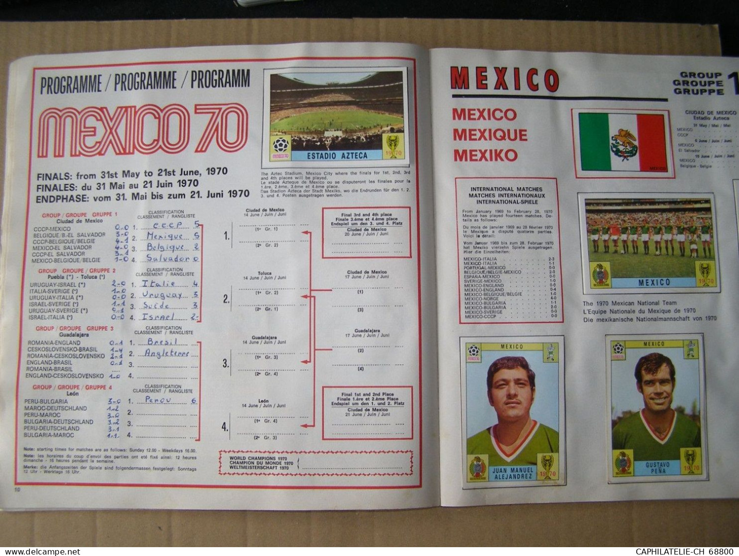 Mexico 1970 - album Panini