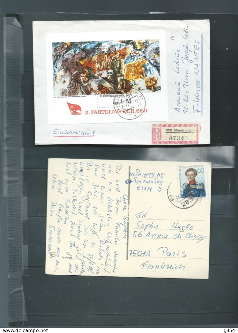 RfA, ET ALLEMAGNE- Lot De 4 Lettres Affranchies Dont ENTIERS, Cartes Postale , à éxaminer Pb197 - Other & Unclassified