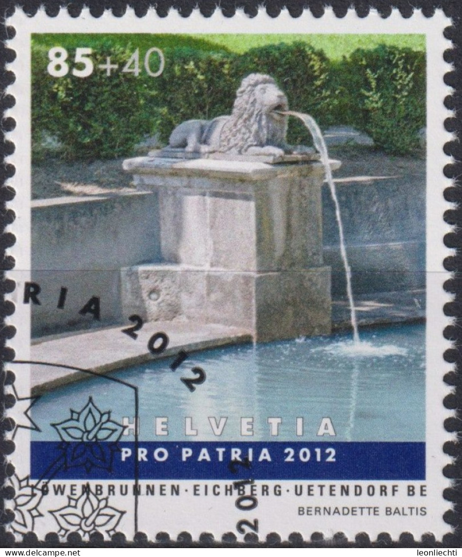 2012 Schweiz Pro Patria, Kleinbauten, Löwenbrunnen, ⵙ Zum:CH B317, Mi:CH 2249, Yt:CH 2177 - Used Stamps