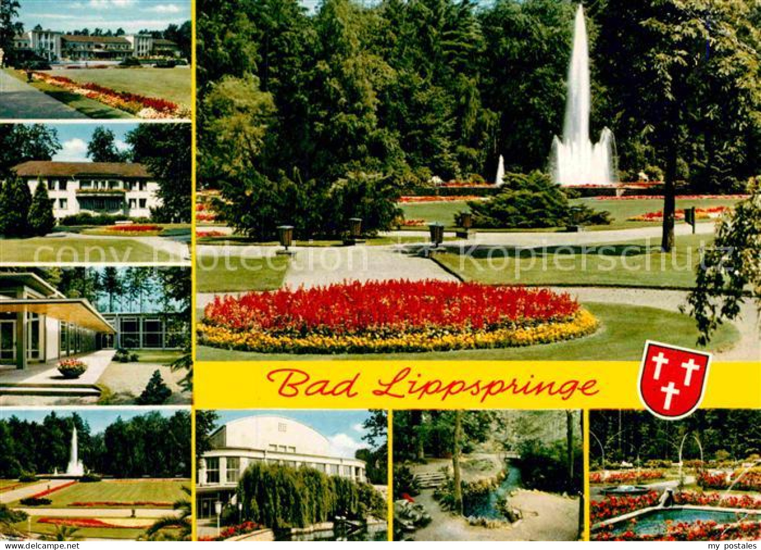 72890025 Bad Lippspringe Kurhaeuser Kurpark Fontaene Bad Lippspringe - Bad Lippspringe