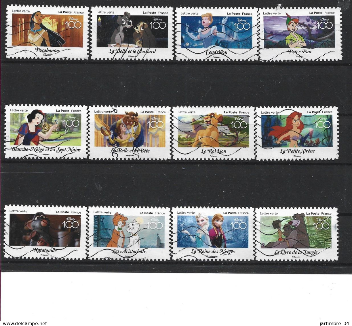 2023 FRANCE Adhésif 2320-31 Oblitérés, Disney, Série Complète - Used Stamps