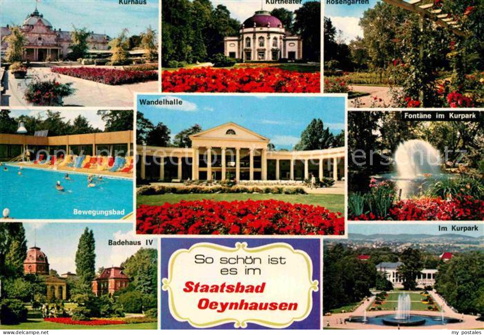 72889946 Bad Oeynhausen Kurhaus Bad Kurtheater Rosengarten Fontaene Kurpark Wand - Bad Oeynhausen