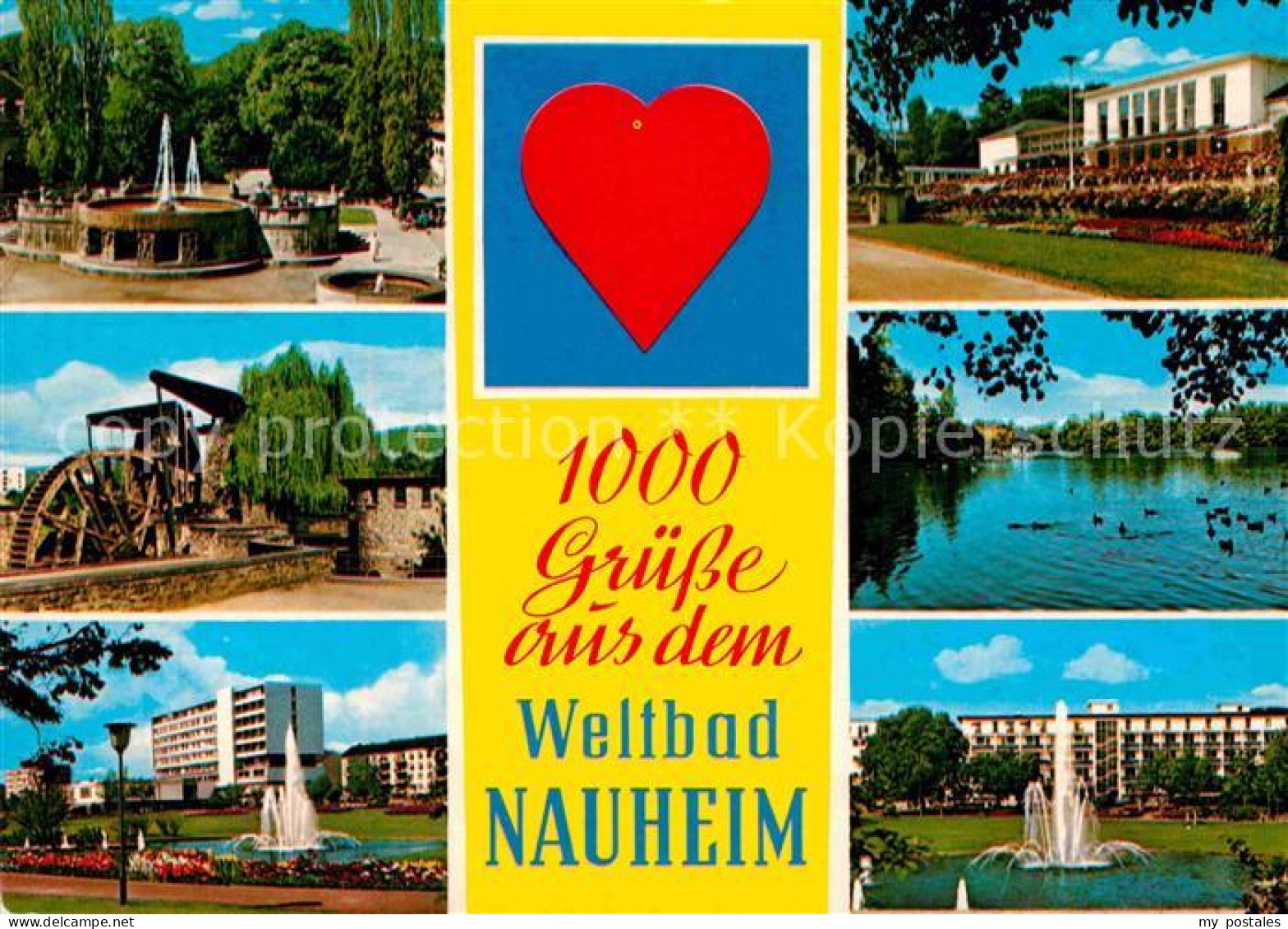 72889845 Bad Nauheim Sprudelhof Wasserrad Kurpark Fontaene Sanatorium Schwanente - Bad Nauheim