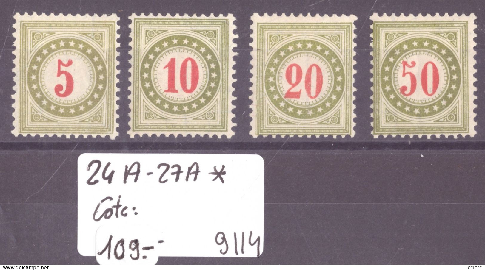 TAXES - No 24A - 27A * ( AVEC CHARNIERE ) - COTE: 109.- - Postage Due