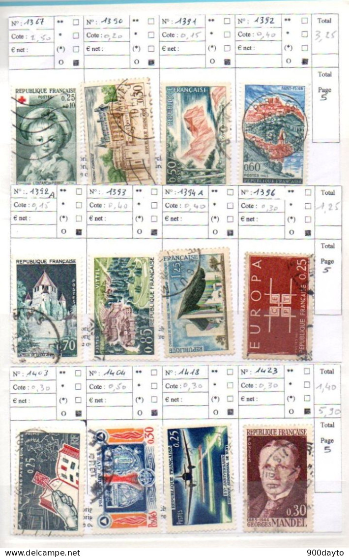 FRANCE Oblitérés (Lot N° 30 F35: 119 Timbres). - Sonstige & Ohne Zuordnung