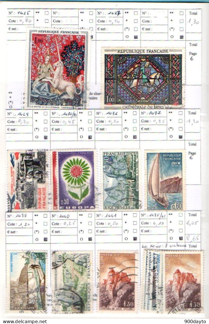 FRANCE oblitérés (Lot n° 30 F35: 119 timbres).