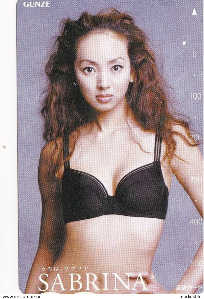 Japan Prepaid Libary Card 500 - Woman Young Girl Advertisement Lingerie Sabrina - Japón