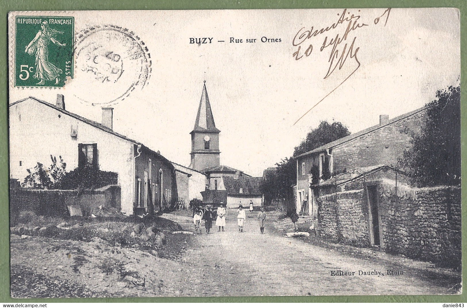 CPA  Vue Peu Courante - MEUSE - BUZY - RUE DES ORNES - Animation - Andere & Zonder Classificatie