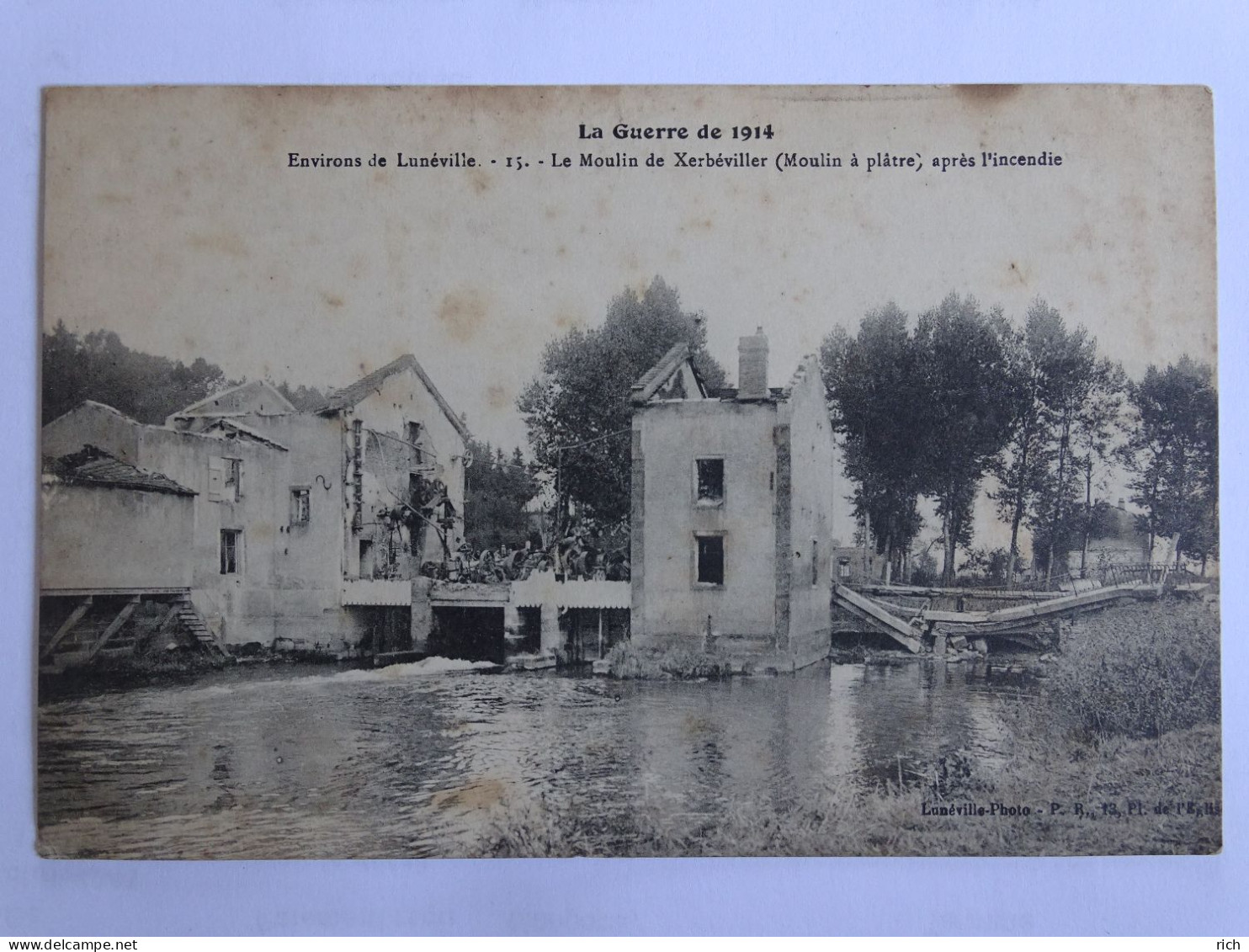 CPA 54 - Guerre 1914 - Environs De Lunéville - Le Moulin De Xerbéviller (Moulin à Plâtre) Après L'incendie - Luneville