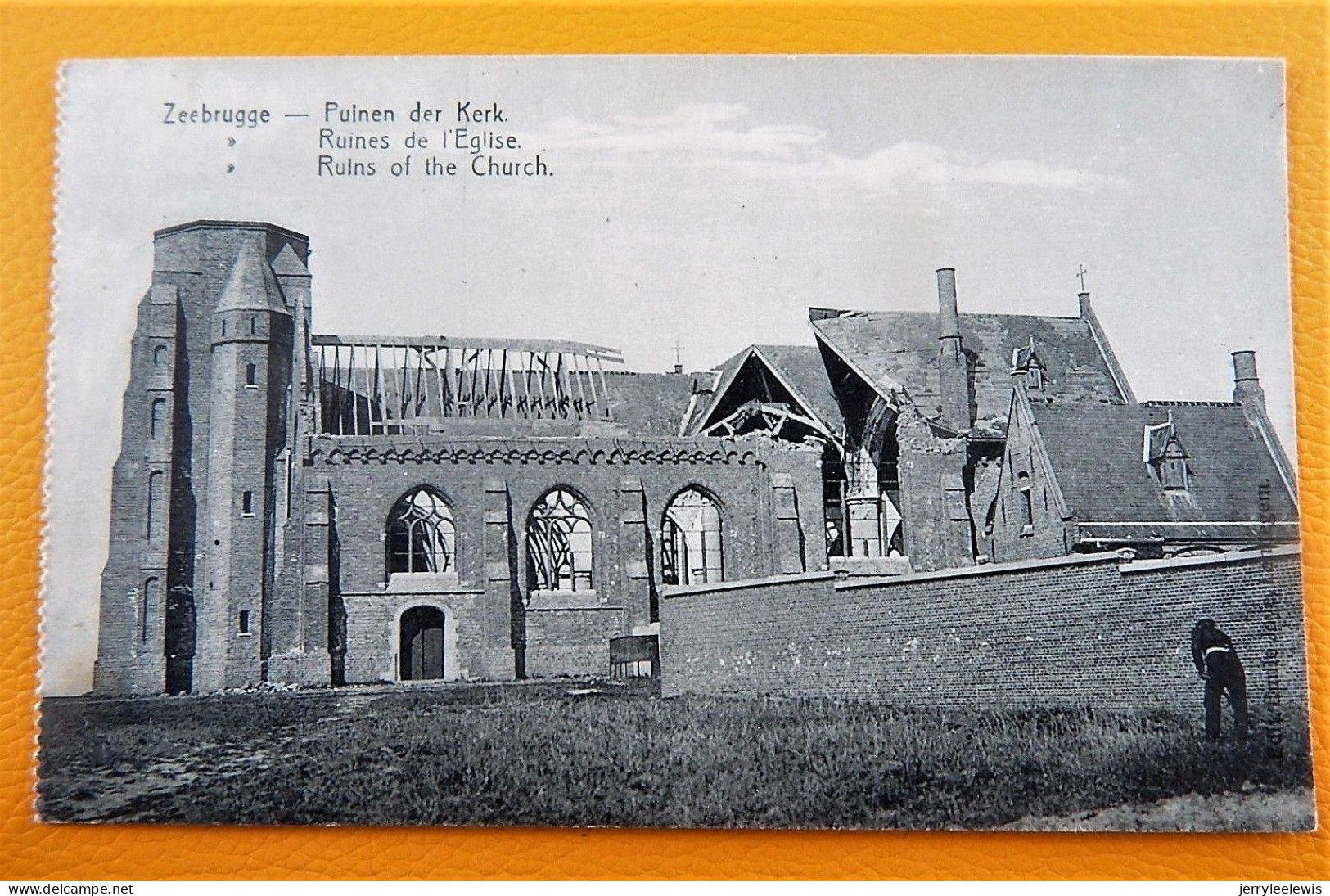 ZEEBRUGGE  - Puinen Der Kerk  - Ruines De L'église   (1919) - Zeebrugge