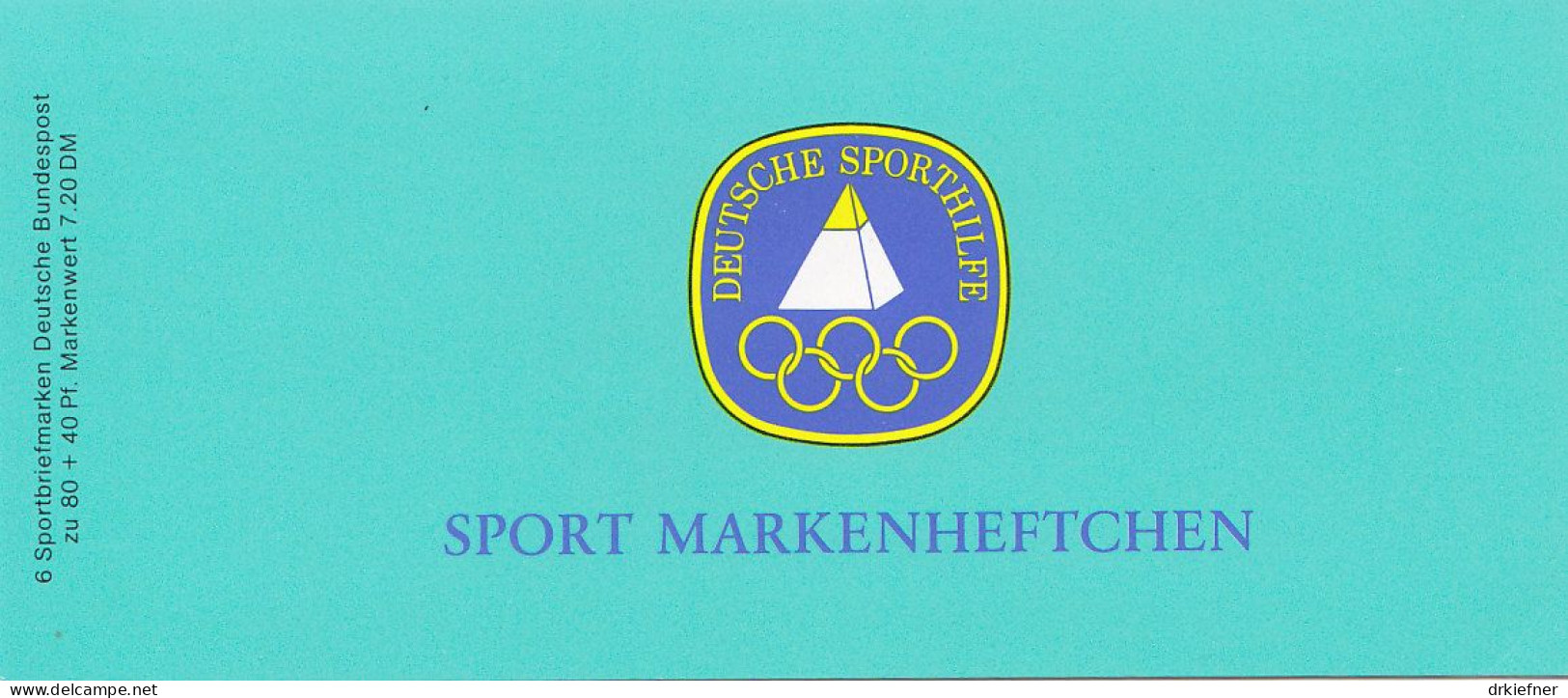 DSH-MH 6a, Markenheftchen Sportmarken Der Deutschen Sporthilfe, BRD 1984, Gestempelt, 6x 1207, Vollständig - Libretti