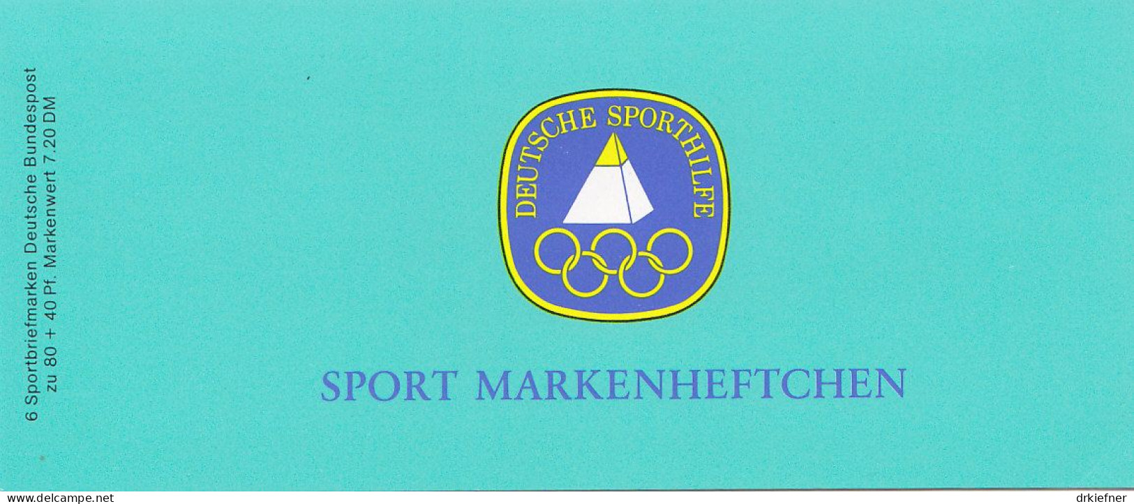 DSH-MH 6a, Markenheftchen Sportmarken Der Deutschen Sporthilfe, BRD 1984, Postfrisch **, 6x 1207, Vollständig - Libretti