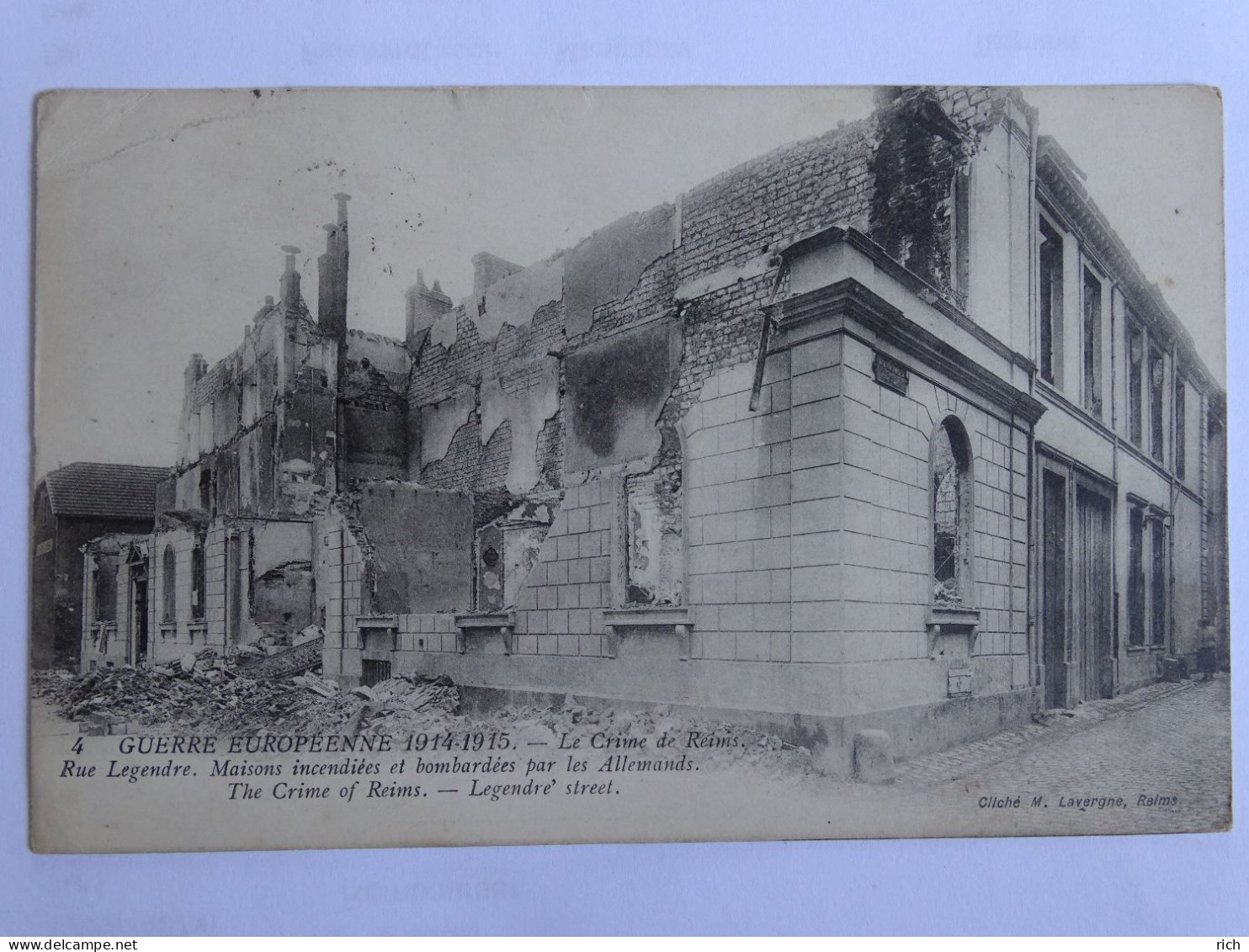 CPA 51 - Guerre 1914 1915 - Le Crime De Reims - Maisons Incendiées Par Les Allemants - Reims