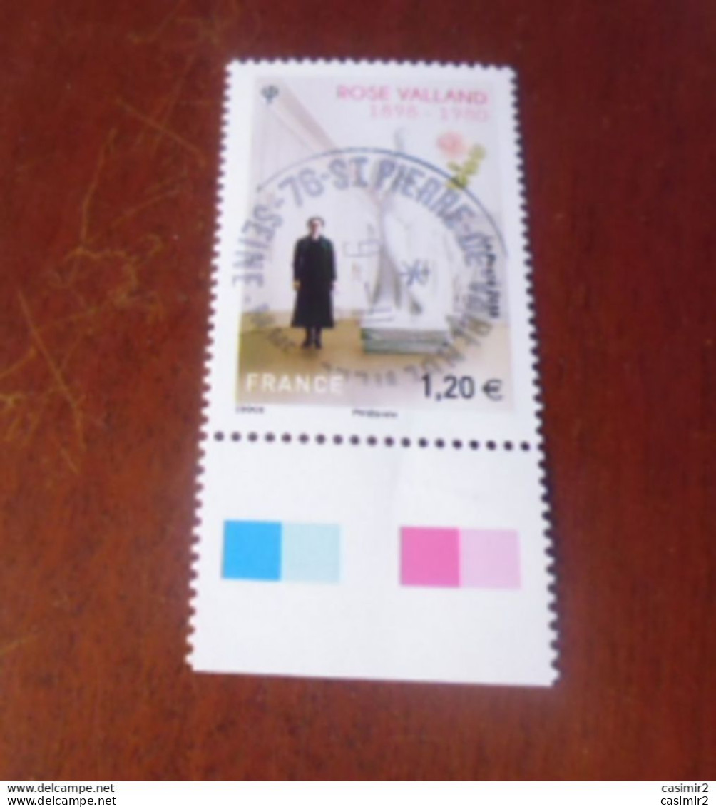 OBLITERATION RONDE SUR TIMBRE NEUF ROSE VALLAND 5267 - Used Stamps