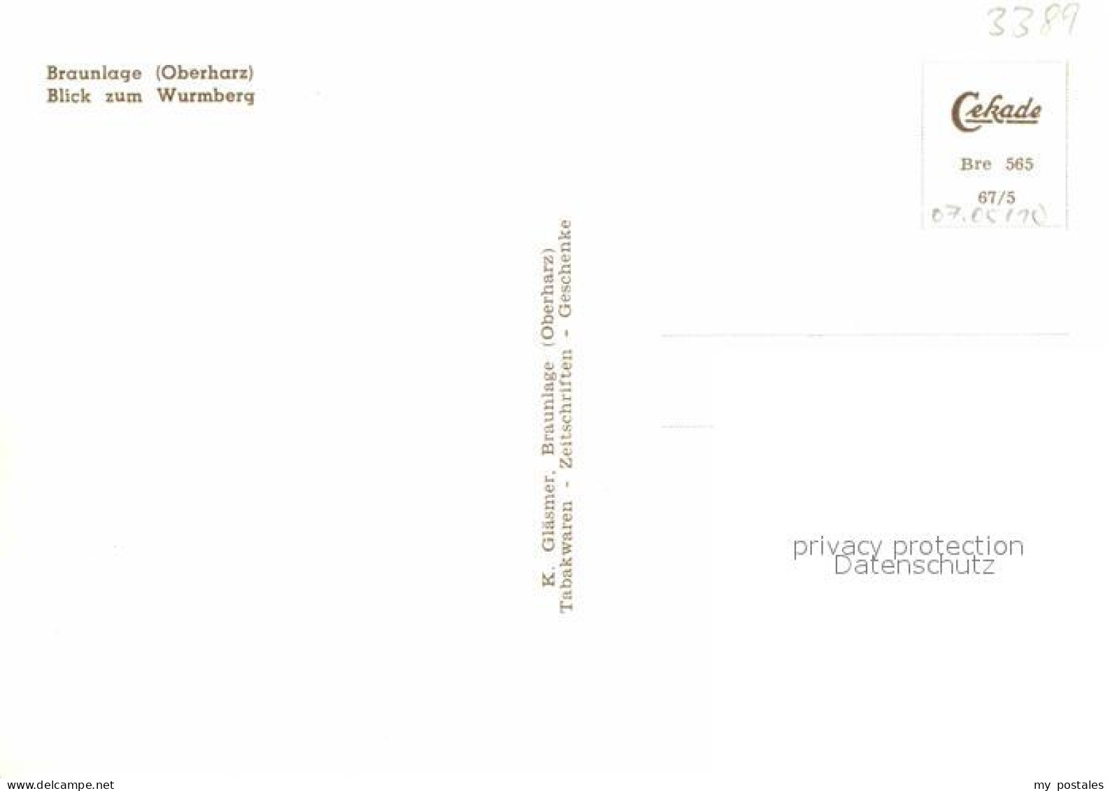 72888511 Braunlage Blick Zum Wurmberg Braunlage Harz - Sonstige & Ohne Zuordnung