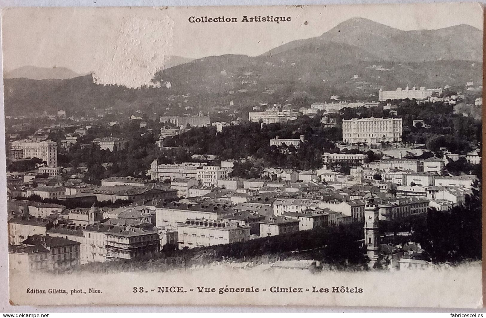 CPA  écrite Non Circulée - Nice Vue Générale - Cimiez - Les Hôtels  (19) - Sonstige & Ohne Zuordnung