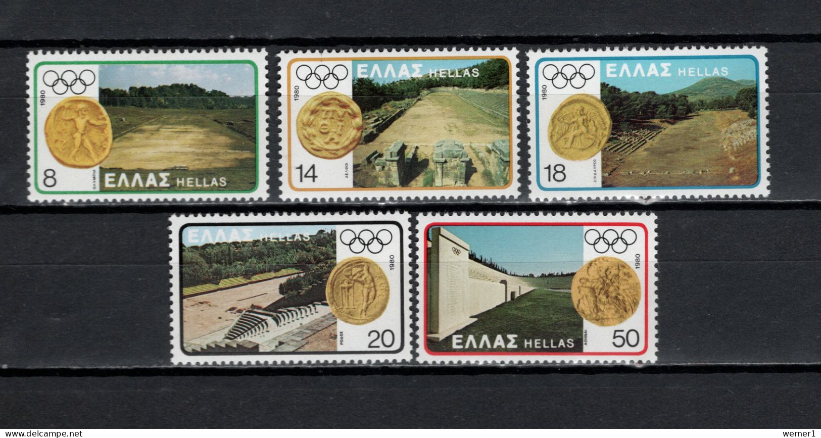 Greece 1980 Olympic Games Moscow Set Of 5 MNH - Zomer 1980: Moskou