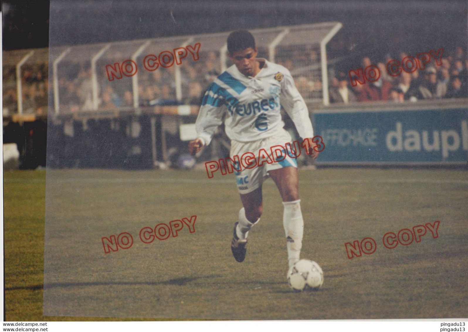 Fixe Football OM Olympique De Marseille Sonny Anderson 1993 Beau Format - Sporten