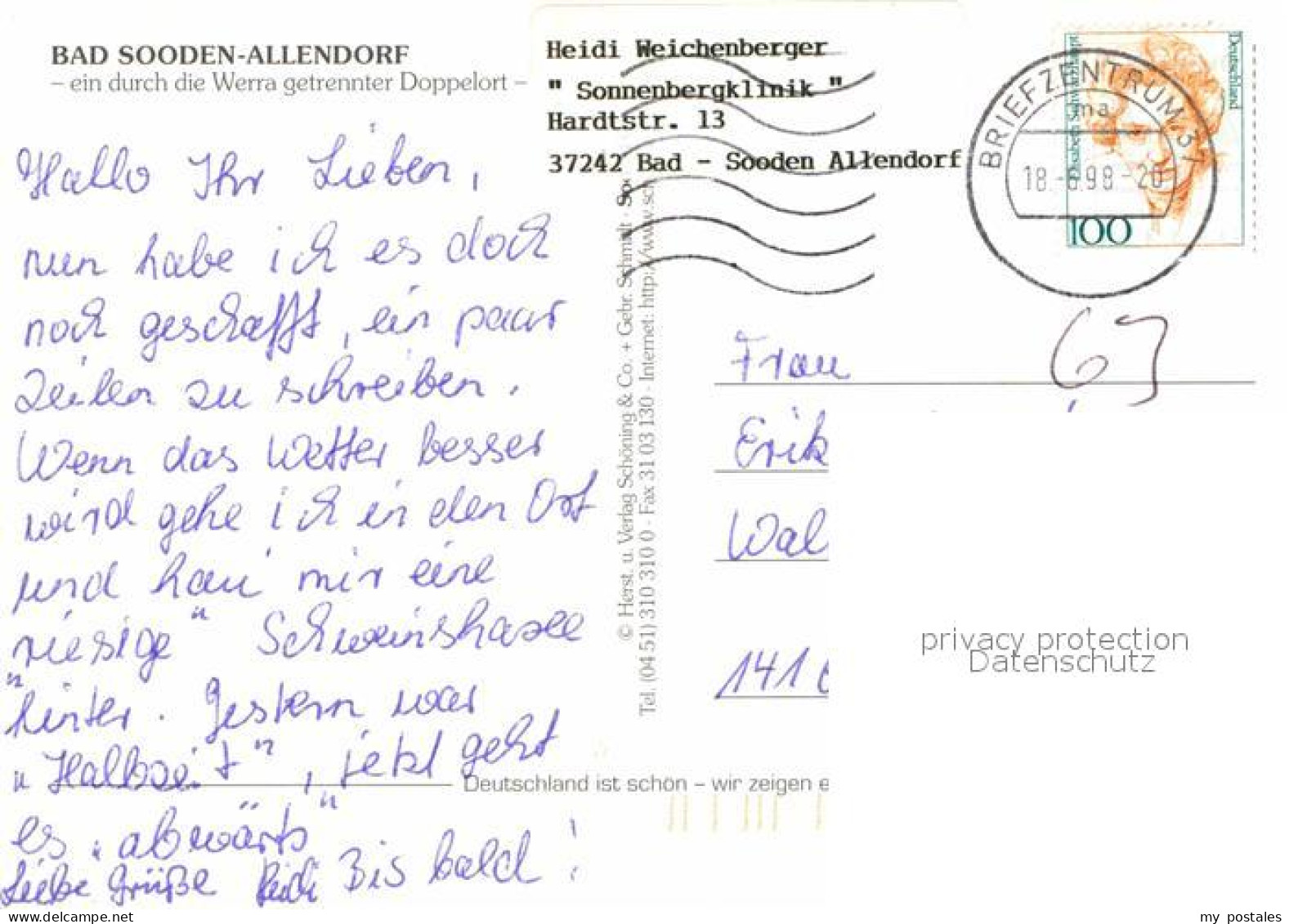 72888381 Bad Sooden-Allendorf Klinik Marktplatz Fachwerkhaeuser Kurverwaltgung K - Bad Sooden-Allendorf