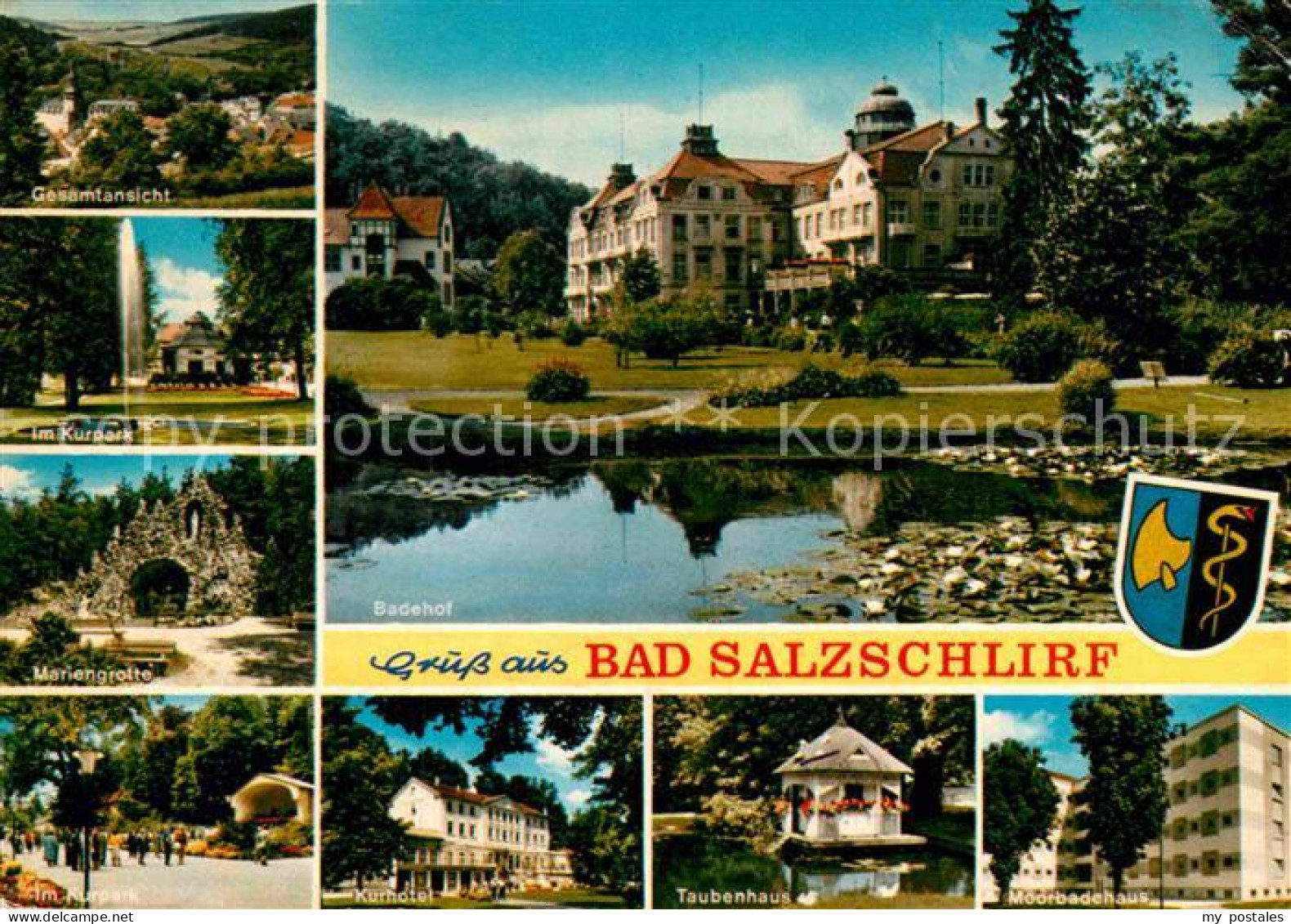 72888347 Bad Salzschlirf Kurpark Fontaene Mariengrotte Kurhotel Taubenhaus Moorb - Andere & Zonder Classificatie