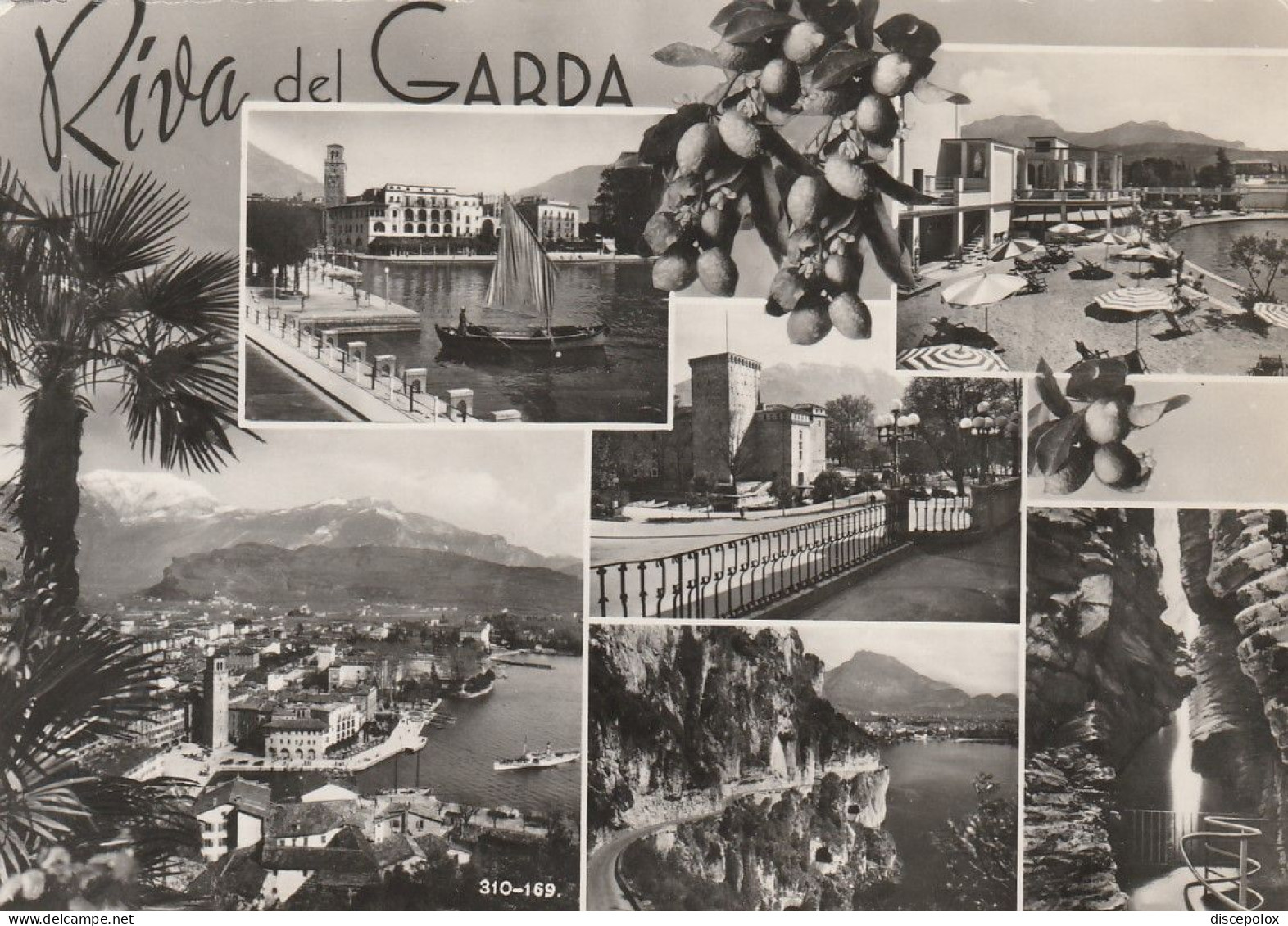 AD359 Riva Del Garda (Trento) - Lago Di Garda - Panorama Vedute Multipla / Viaggiata 1954 - Sonstige & Ohne Zuordnung