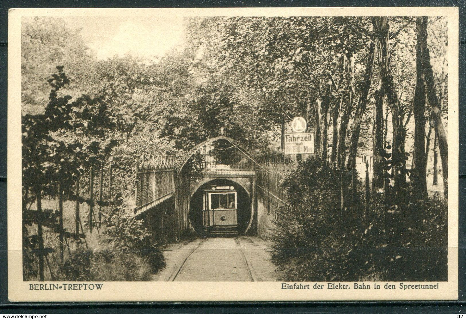 BERLIN - TREPTOW - Einfahrt Der Elektr. Bahn In Den Speetunnel (mit Sonderstempel (Propaganda)) - Treptow