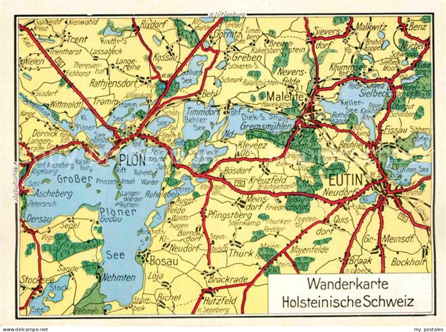 72886785 Holsteinische Schweiz Wanderkarte Holsteinische Schweiz - To Identify