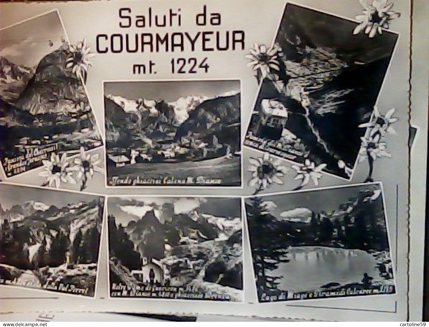 SALUTI VEDUTE COURMAYEUR  VB1957  JV6492 - Other & Unclassified