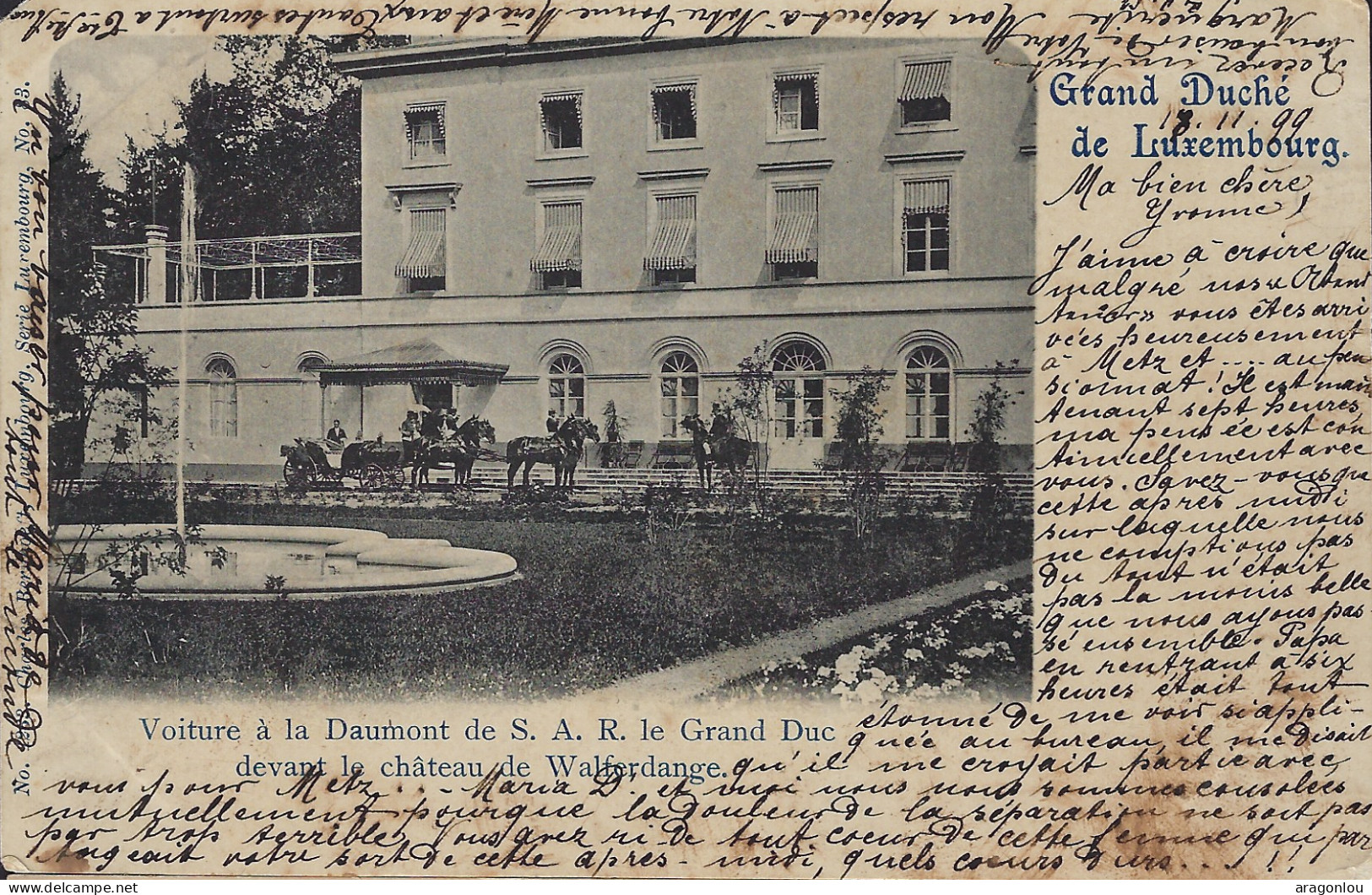 Luxembourg - Luxemburg - WALFERDANGE - VOITURE A LADAUMONT DE S.A.R. LE GRAND-DUC DEVANT LE CHÂTEAU - Altri & Non Classificati