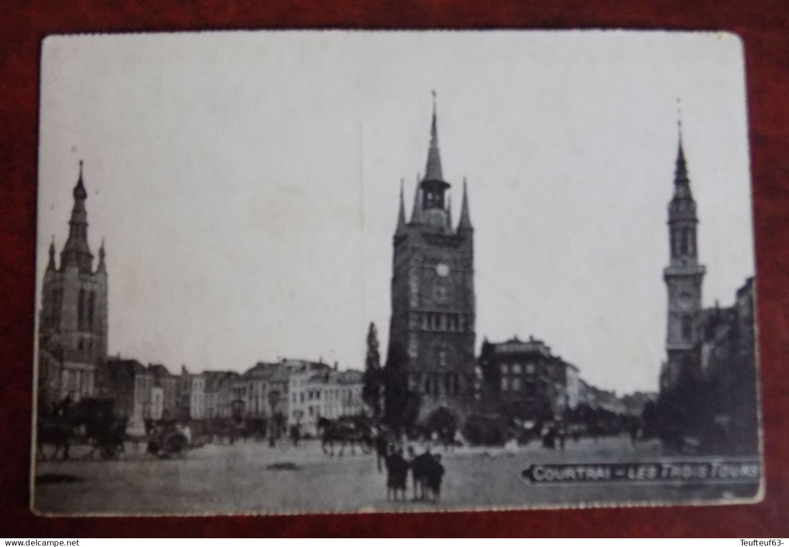 Cpa Courtrai ; Les Trois Tours - Chocolat Et Bonbons Spriet Bruxelles - Kortrijk