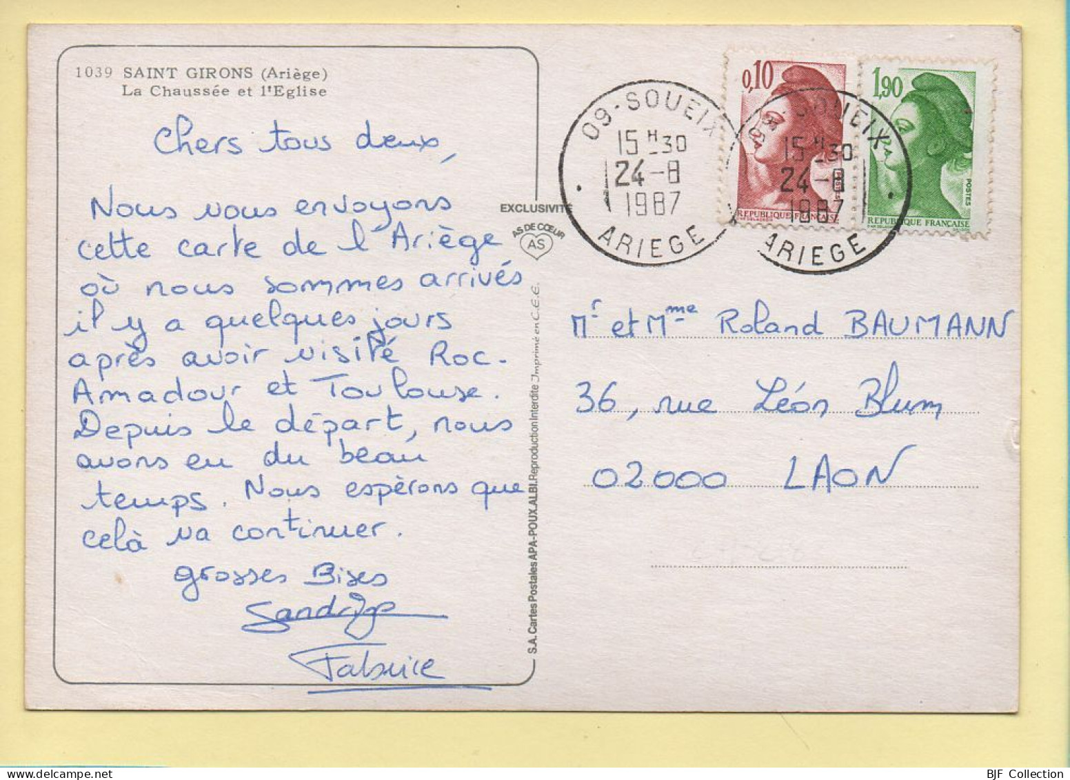 09. SAINT-GIRONS – La Chaussée Et L'Eglise (voir Scan Recto/verso) - Saint Girons