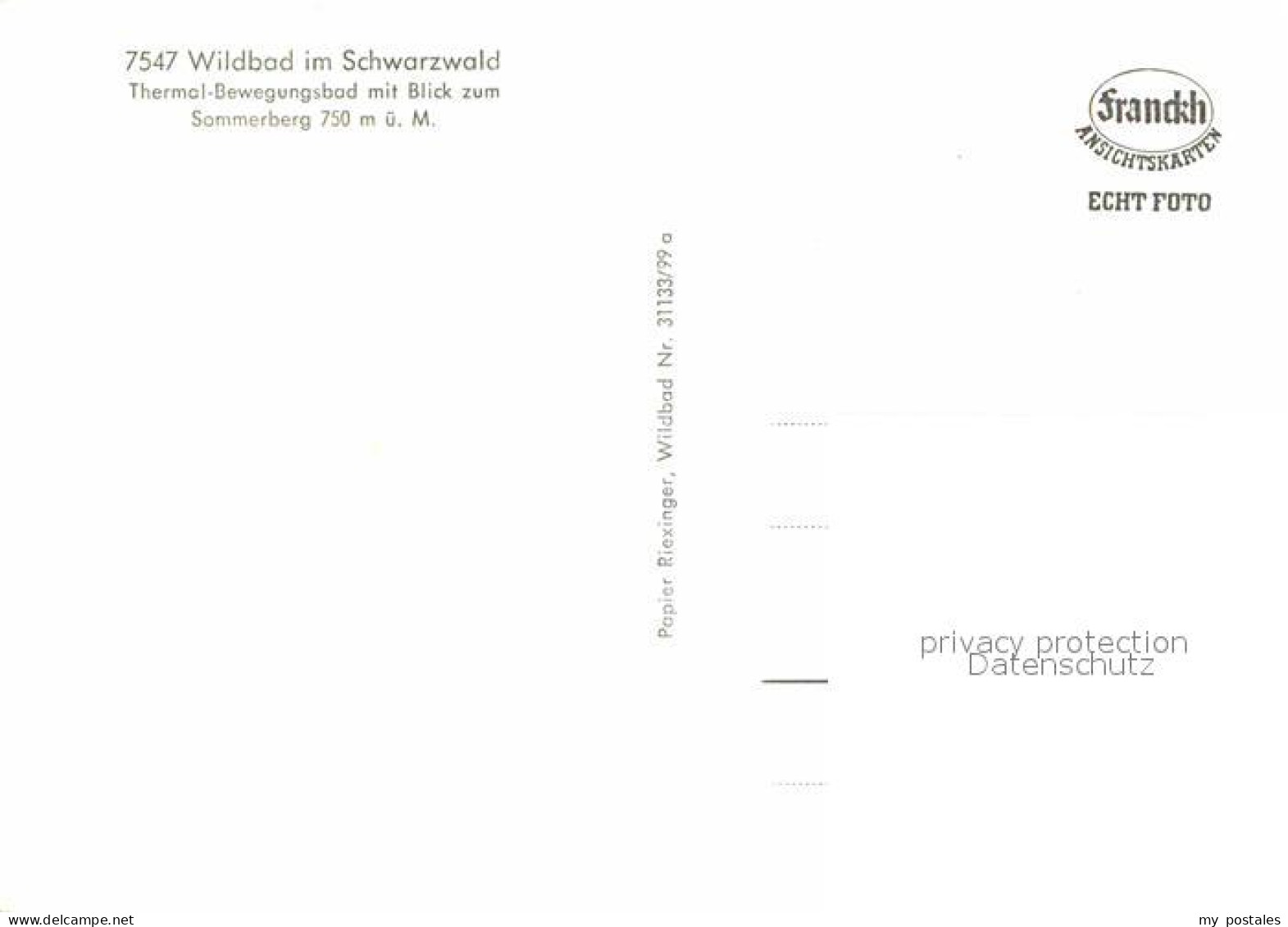 72886397 Bad Wildbad Thermal Bewegungsbad Sommerberg Kurort Schwarzwald Bad Wild - Other & Unclassified