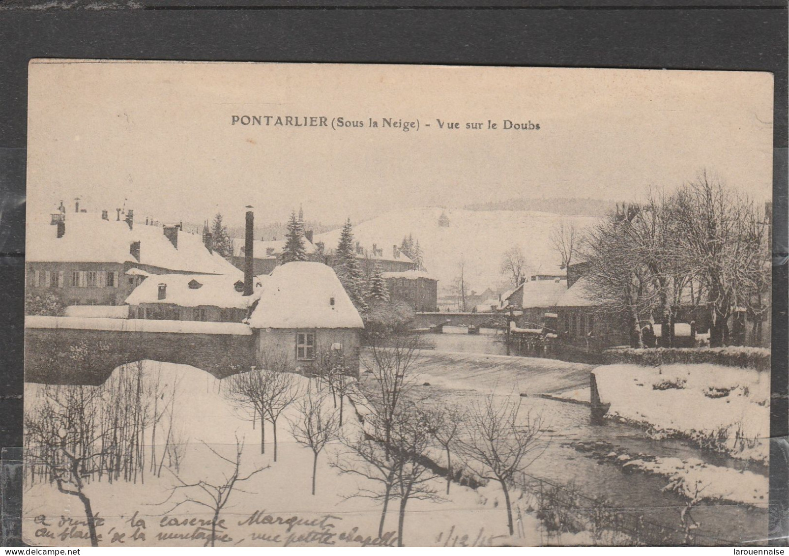 25 - PONTARLIER - (Sous La Neige) - Vue Sur Le Doubs - Pontarlier