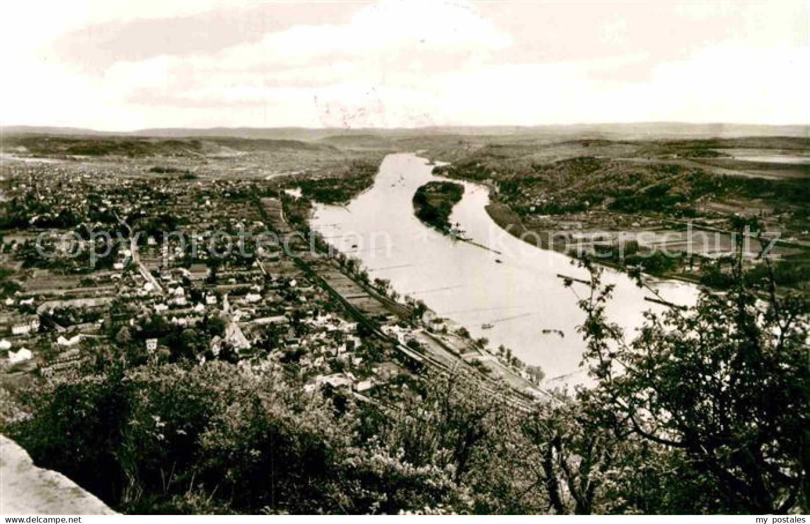 72886347 Koenigswinter Blick Vom Drachenfels Auf Rhoendorf Honnef Rhein Inseln G - Königswinter