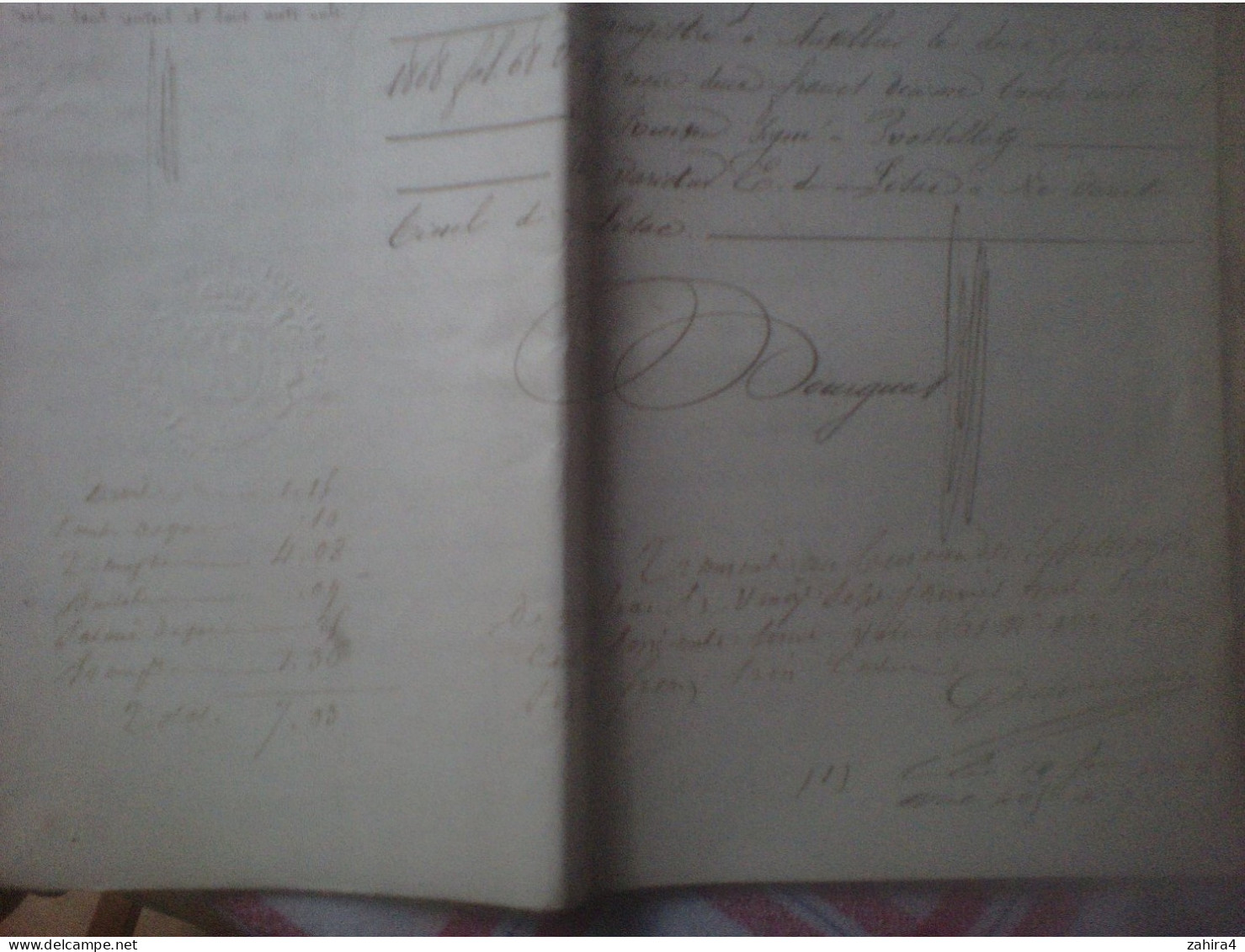 Mourgues Notaire Auvillars 82 échange Tinel De Lisac Maire D St-Michel & Brons D'Asques Pièc Terre Labourable 1 Ha 8a 7c - Manuscripten