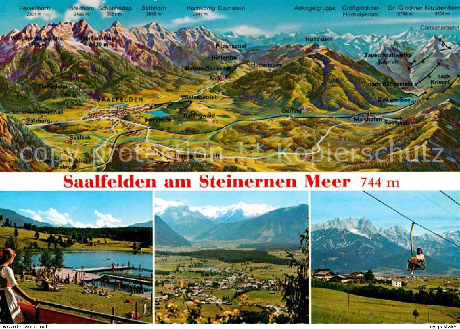 72886025 Saalfelden Steinernes Meer Pnaorama Freibad Sesselbahn Saalfelden Stein - Sonstige & Ohne Zuordnung