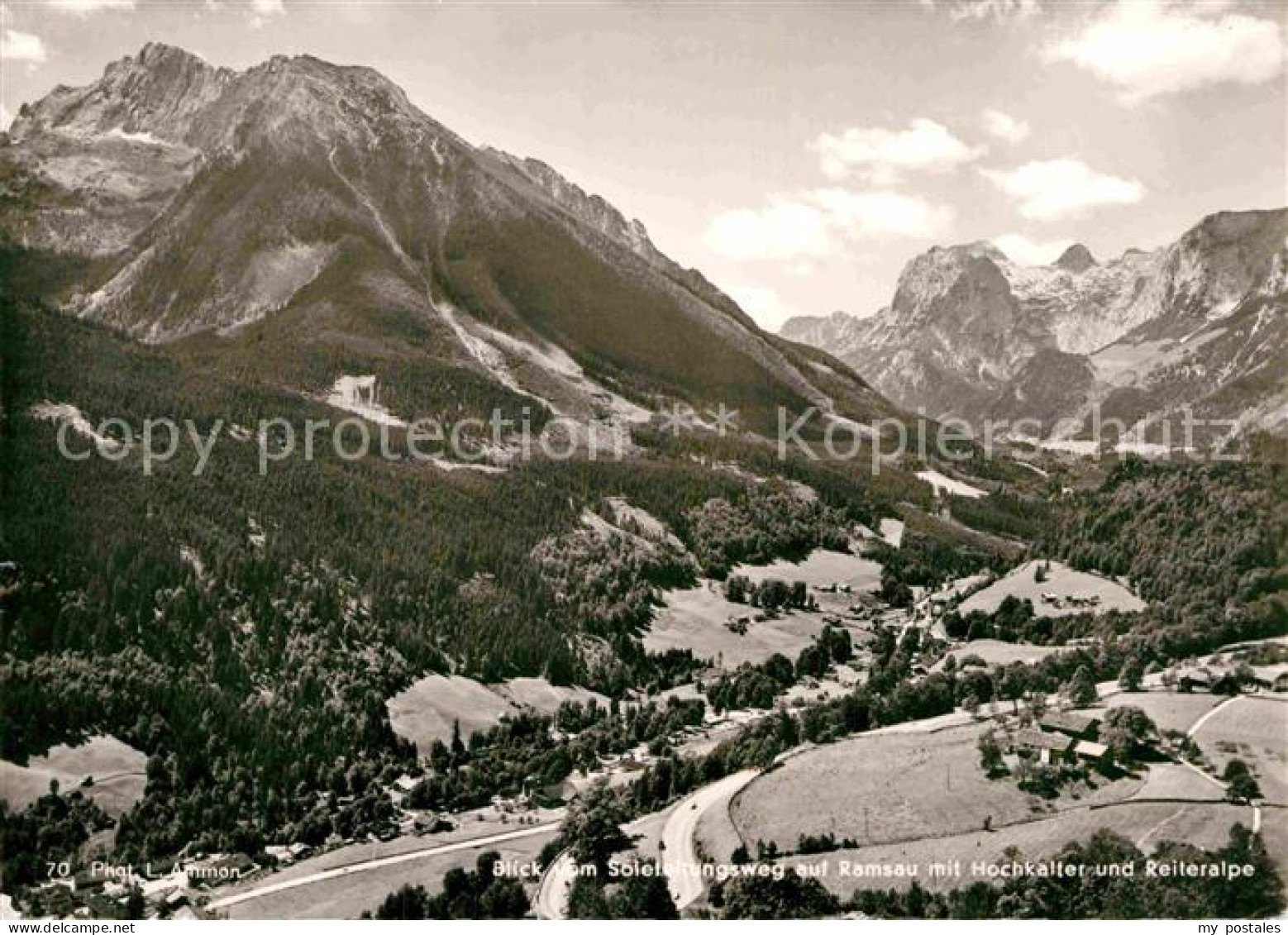 72885902 Ramsau Berchtesgaden Blick Vom Soleleitungsweg Mit Hochkalter Und Reite - Berchtesgaden