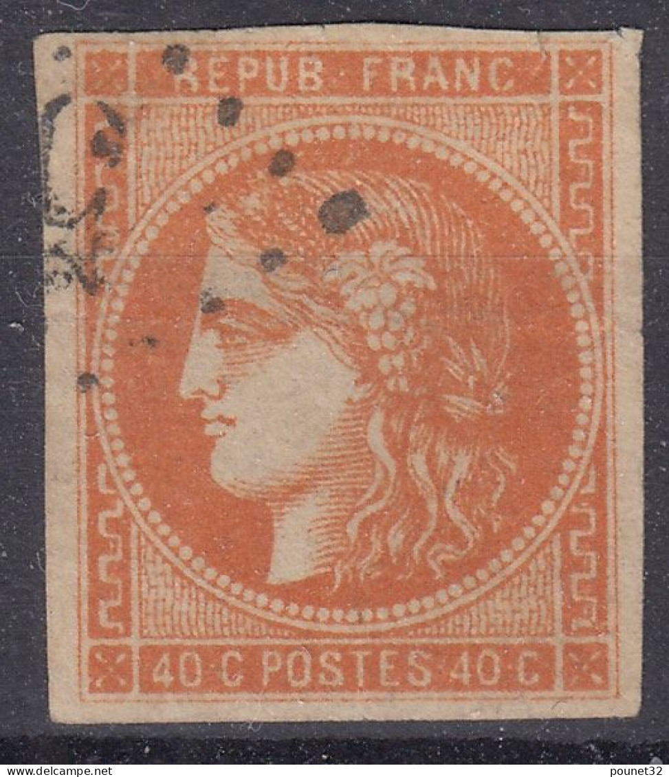 TIMBRE FRANCE BORDEAUX N° 48 OBLITERATION TRES LEGERE - A VOIR - COTE 160 € - 1870 Bordeaux Printing