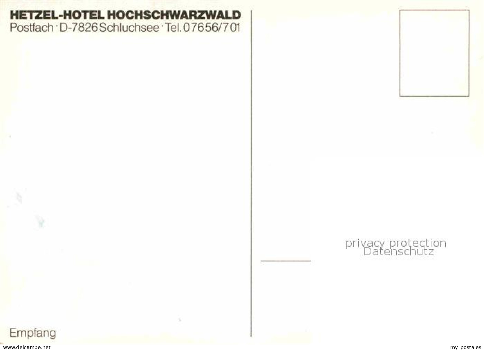 72885813 Schluchsee Hetzel Hotel Hochschwarzwald Empfang Aeule - Schluchsee