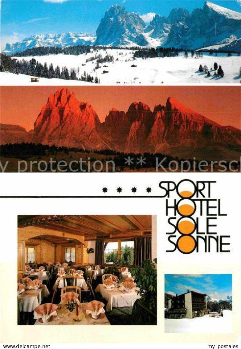 72885796 Seiser Alm Dolomiten Sporthotel Sole Sonne Gebirgspanorama Dolomiten  - Sonstige & Ohne Zuordnung