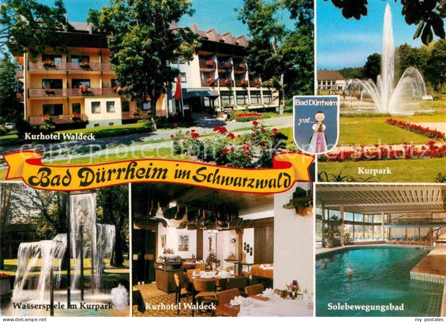 72885785 Bad Duerrheim Kurhotel Waldeck Kurpark Fontaene Wasserspiele Solebewegu - Bad Duerrheim