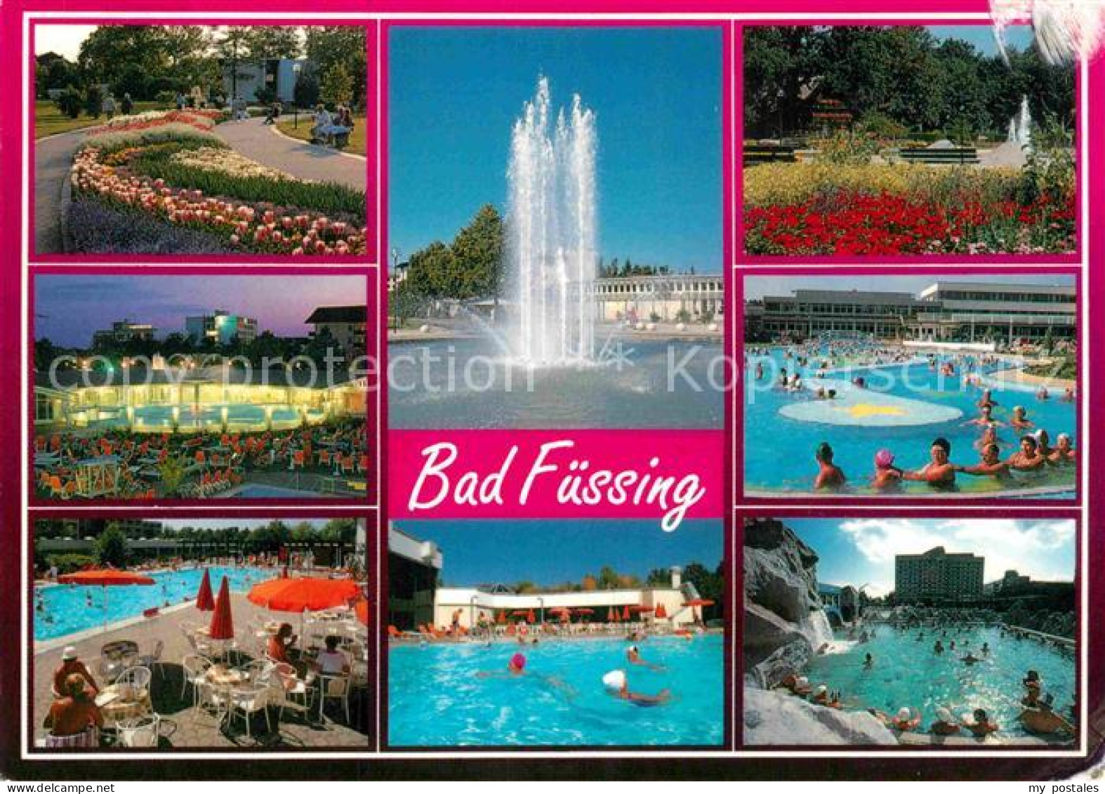72885778 Bad Fuessing Kurpark Promenade Fontaene Thermalbad Aigen - Bad Fuessing