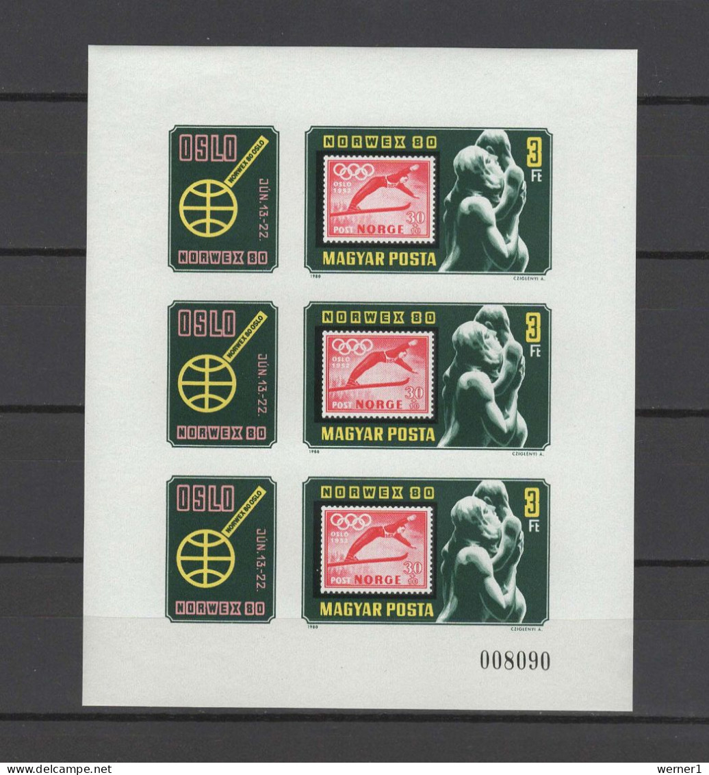 Hungary 1980 Olympic Games Sheetlet Imperf. MNH -scarce- - Sommer 1980: Moskau