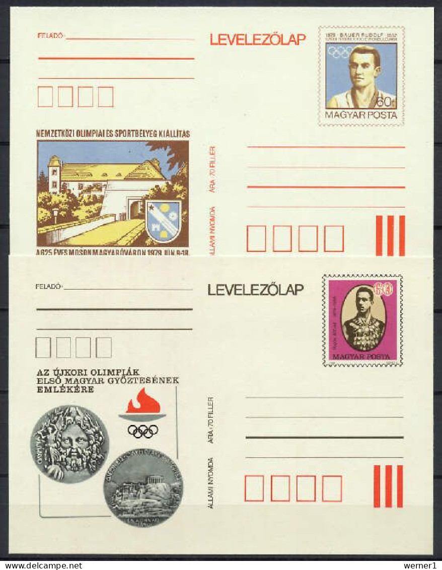 Hungary 1979/1980 Olympic Games 2 Commemorative Postcards - Summer 1980: Moscow