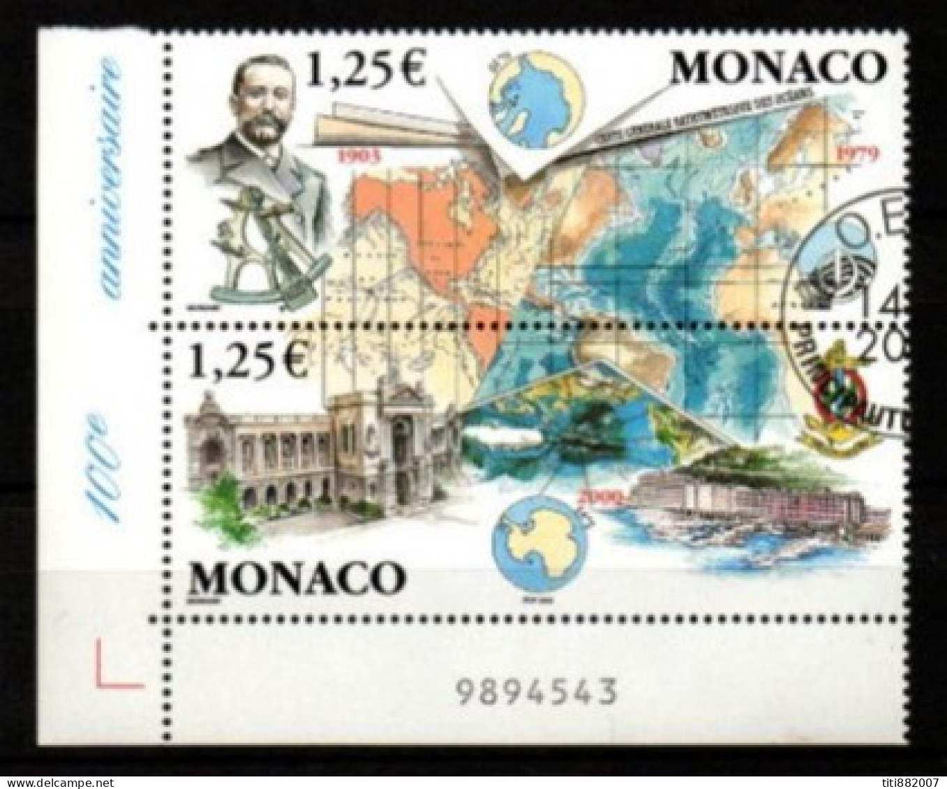 MONACO   -   2003 .  Y&T N° 2391 / 2392 Oblitéré .  GEBCO - Used Stamps