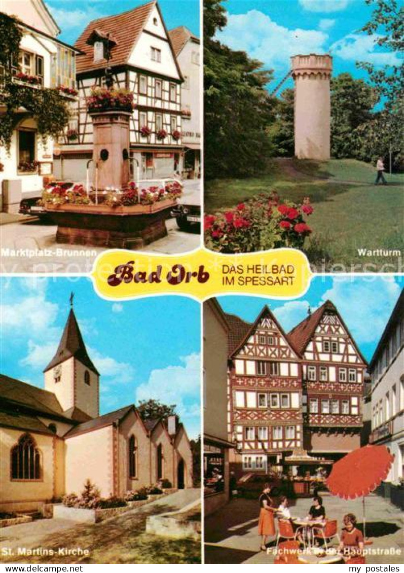 72885506 Bad Orb Marktplatz Brunnen Wartturm Kirche Fachwerkhaeuser Kurort Im Sp - Bad Orb