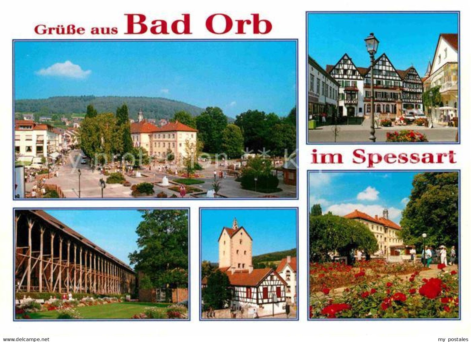 72885505 Bad Orb Platz Fachwerkhaeuser Gradierwerk Heilbad Naturpark Spessart Ba - Bad Orb