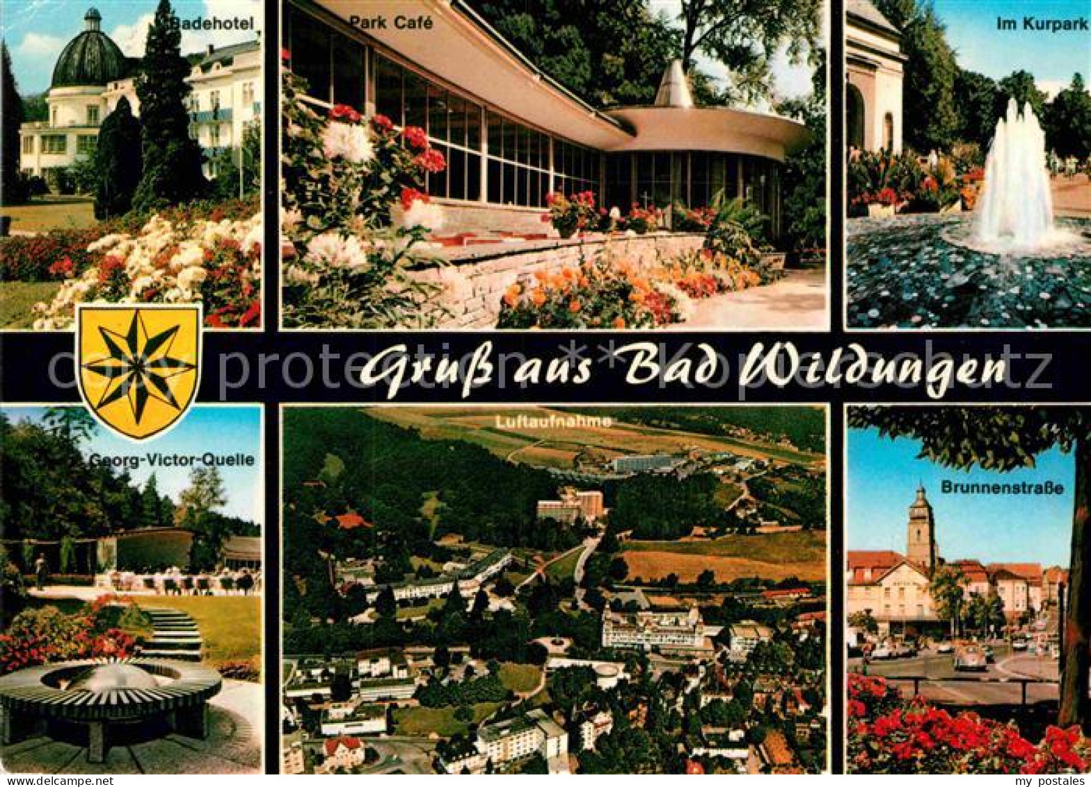 72885491 Bad Wildungen Badehotel Parkcafe Kurpark Fontaene Georg Victor Quelle B - Bad Wildungen